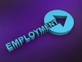 employment word on purple