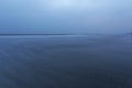 Emply ocean view from remote place at dusk, Lonely wandering in Dark beach