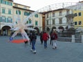 Empoli,Tuscany, Italy. Farinata Degli Uberti square at sunset.