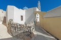 Emporio village street at Santorini in Greece Royalty Free Stock Photo