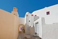 Emporio village street in Santorini, Greece 2 Royalty Free Stock Photo