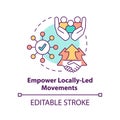 Empower locally led movements concept icon Royalty Free Stock Photo