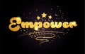 empower star golden color word text logo icon