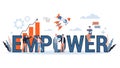 Empower word banner concept. Idea of female empowerement