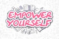 Empower Yourself - Cartoon Magenta Word. Business Concept.