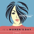 Empowered Women Empower Women letter background for Womens Day poster Royalty Free Stock Photo