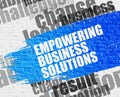Empowering Business Solutions on White Wall.