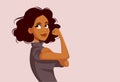 Strong Self-Confident African Woman Vector Illustration