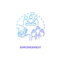 Empowerment blue gradient concept icon Royalty Free Stock Photo
