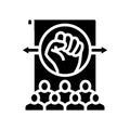 empowerment glyph icon vector illustration Royalty Free Stock Photo