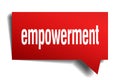 Empowerment red 3d speech bubble