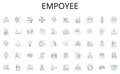 Empoyee line icons collection. Workflow, Efficiency, Streamlining, Productivity, Collaboration, Innovation, Automation