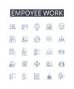 Empoyee work line icons collection. Architecture, Culture, Landmarks, Preservation, Heritage, Antiquity, Monuments