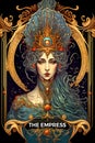 Empress. Fortune-telling Tarot card. Digital printable illustration