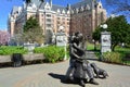 Empress hotel and Emily Carr statue in Victoria BC,Canada