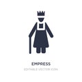 empress icon on white background. Simple element illustration from People concept Royalty Free Stock Photo