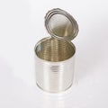 Emptry tin can opened