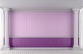 Empty wall classic style for valentine 3d rendering image