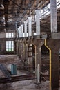 Empty abandoned industrial factory interior Royalty Free Stock Photo