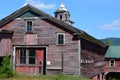 An empty and abandoned New England barn