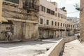 Empty and abandoned street in the occupied city of Hebron Royalty Free Stock Photo
