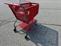 Empty abandoned Target shopping cart