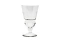 Empty absinthe glass on white background.