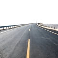 Empty Abstract Highway Road for Mockup Design Isolated on White Background Royalty Free Stock Photo