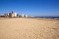 Empty Addington Beach Against Durban city Skyline Royalty Free Stock Photo