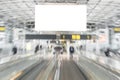 Empty advertising billboard in airport