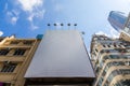 Empty Advertising Board on the wall of old Building at Causeway Bay of Hong Kong Royalty Free Stock Photo