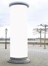 Empty advertising pillar,mock up for promotion, free copy space