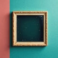 Empty aged instant camera frame, ready for image, border, classic