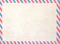 Empty airmail blank or letter, cardboard paper.