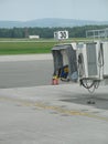 Empty airplane gate