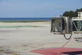 Empty airplane gate