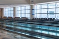 Empty airport during covid pandemic