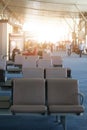 Empty airport seat