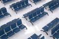 Empty airport seats Royalty Free Stock Photo