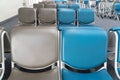 Empty airport terminal waiting area with chairs Royalty Free Stock Photo