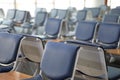 Empty airport terminal waiting area with chairs lounge with seat Royalty Free Stock Photo