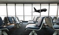 Empty airport terminal waiting area with chairs lounge with seat Royalty Free Stock Photo