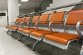 Empty airport. Waiting area in airport. Flight delay cancellation. Royalty Free Stock Photo