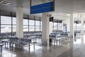 Empty airport waiting hall Royalty Free Stock Photo