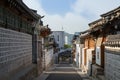 Empty alley at the Bukchon Hanok Village in Seoul