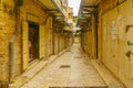 Empty alley in the old city market, Nazareth Royalty Free Stock Photo