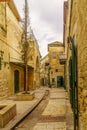 Empty alley in the old city, Nazareth Royalty Free Stock Photo