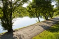 Empty alley in Tineretului Park Royalty Free Stock Photo