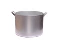 empty aluminum saucepan on white isolated background Royalty Free Stock Photo