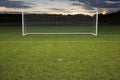 Empty amateur football goal posts Royalty Free Stock Photo
